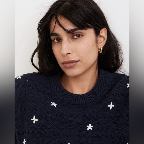NWT! Madewell Embroidered Sandlin Pullover Sweater XS - Picture 3 of 10